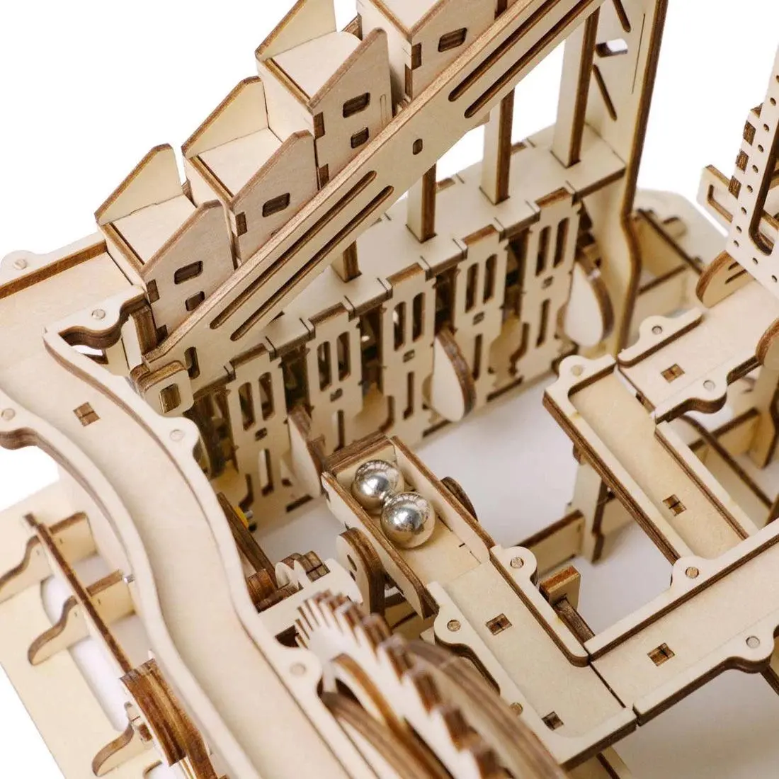 Robotime Rokr Marble Squad 3D Wooden Puzzle Roller Coaster Mechanical Model Self Craft 2
