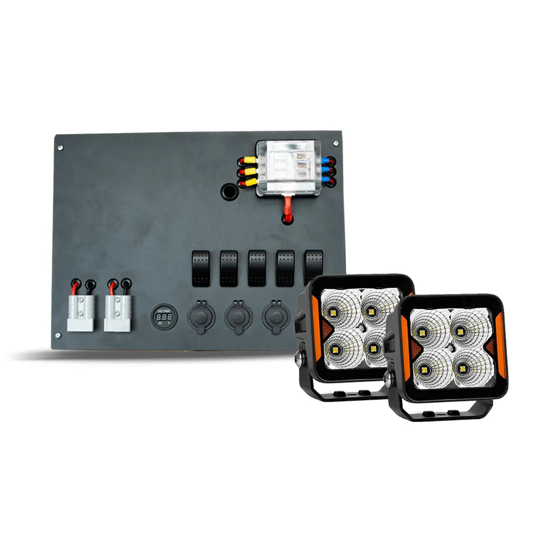 12 Volt Control Box + Flood Work Led Light Combo 1