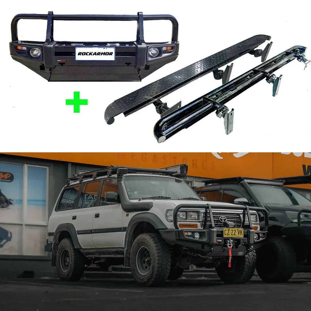 Bull Bar + Rocksliders Suits 80 Series | Rockarmor 1