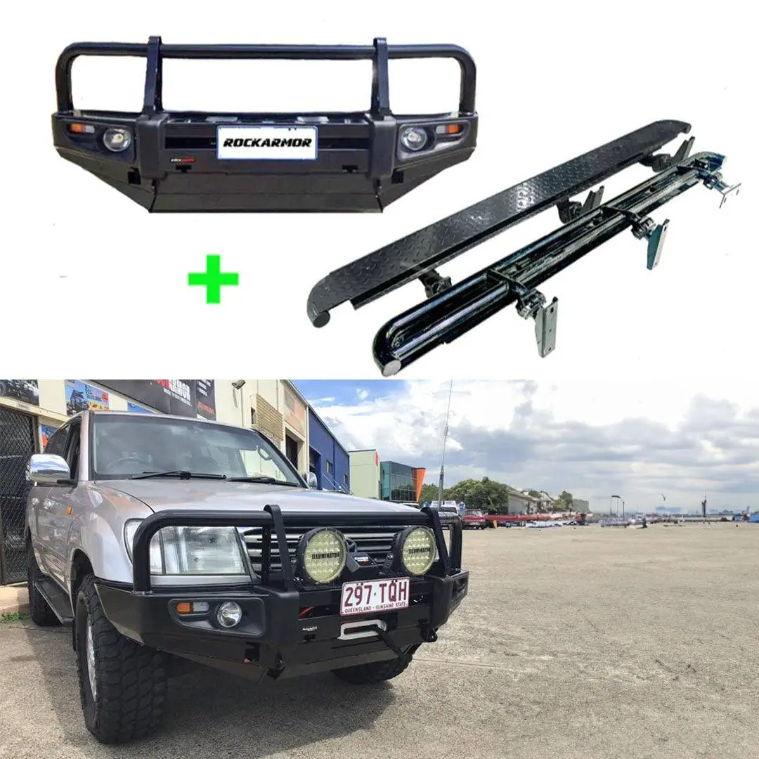 Bullbar & Rockslider Combo Suits - 100 Series Ifs / Lexus 470 | Rockarmor 1