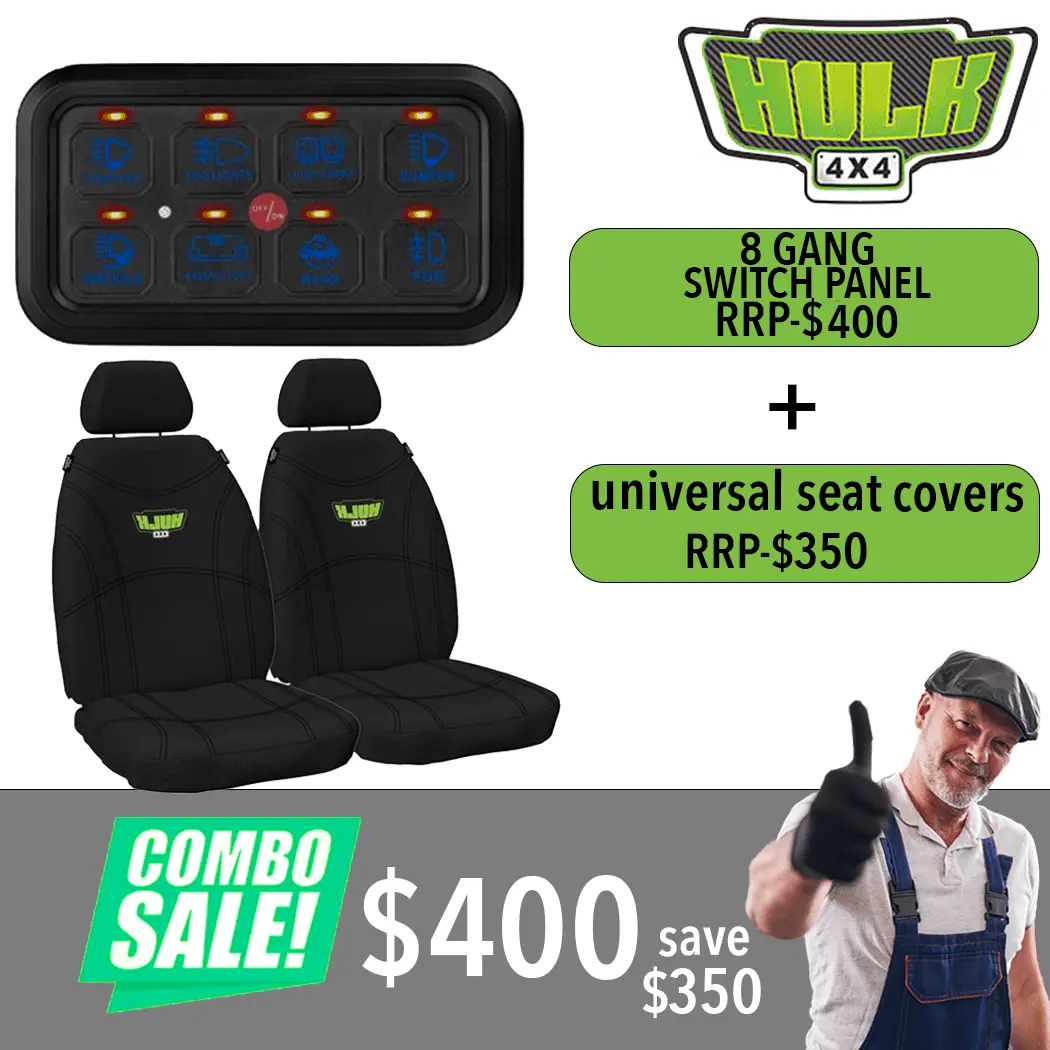 8 Gang Switch Panel + Universal Seat Covers 1