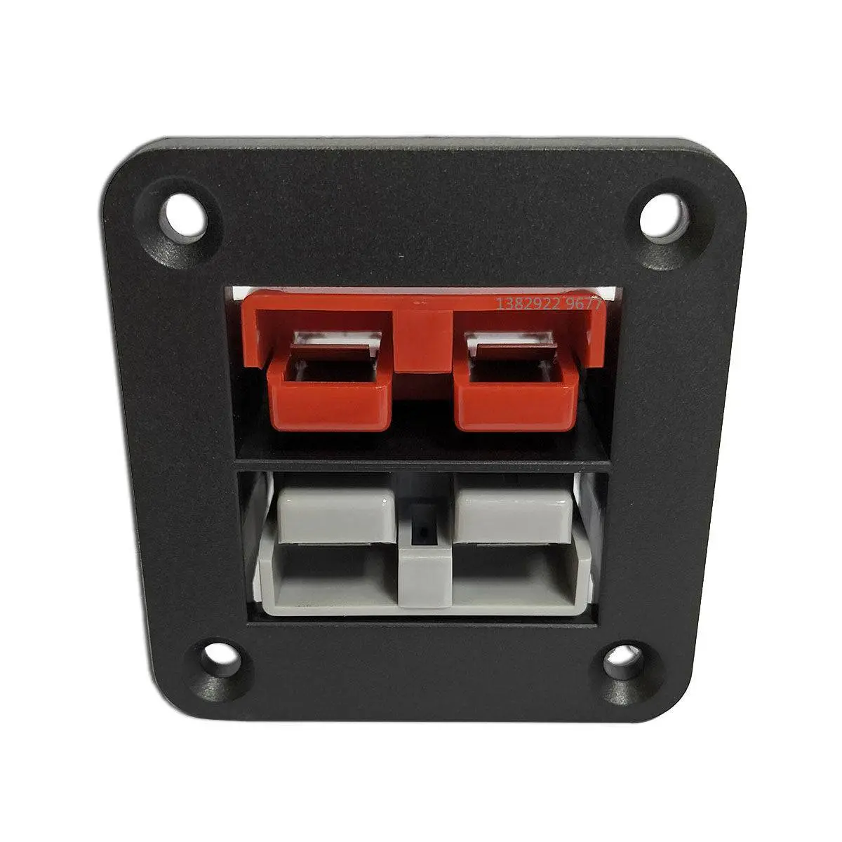 Dual 50A Anderson Flush Mount 2 Hole Panel | Red Grey 50A Connector 1