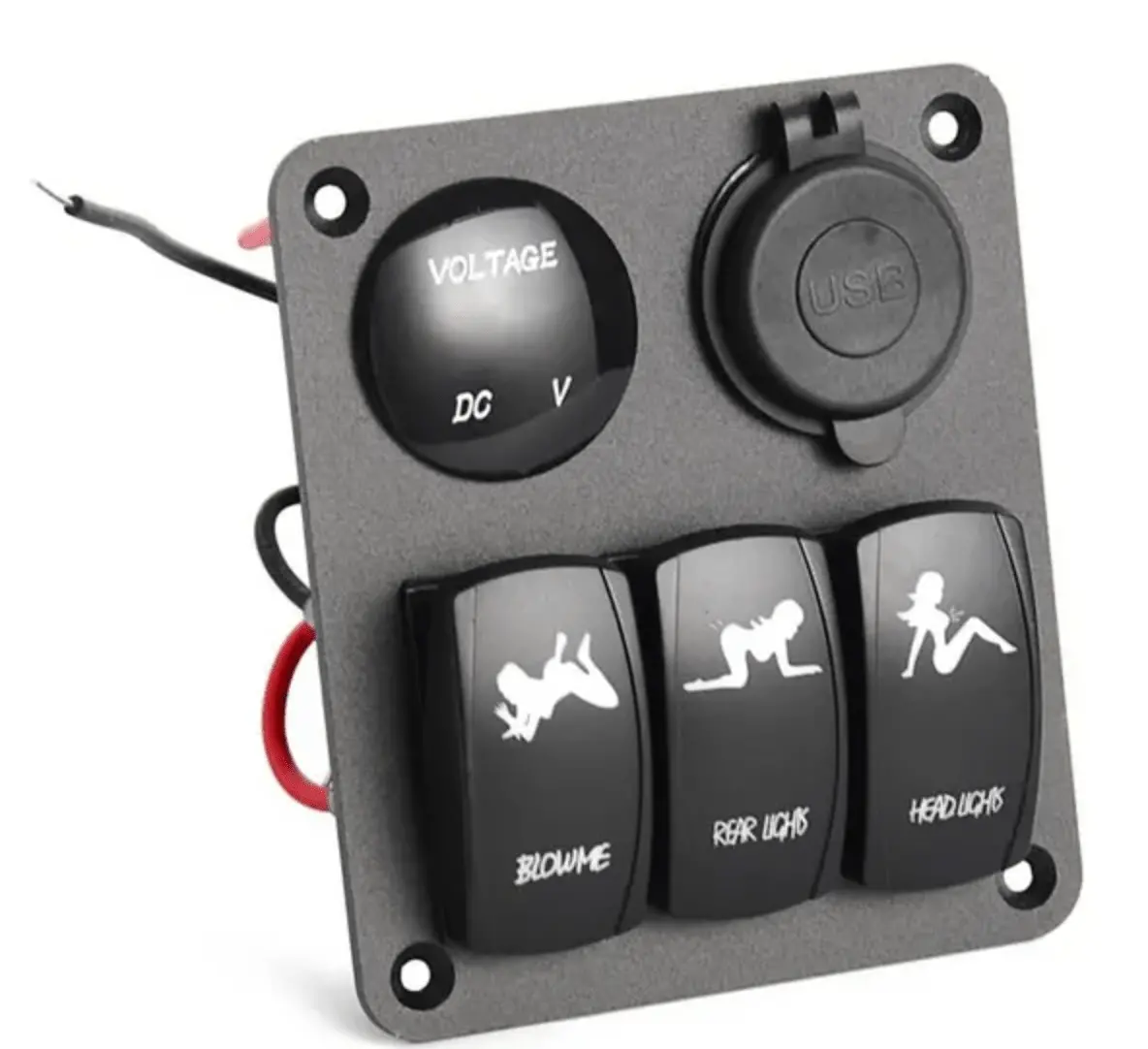 12V Switch Panel - Rocker Switch Panel 3Pin | Blue Led | Blow Me | Rear Lights | Head Lights 1