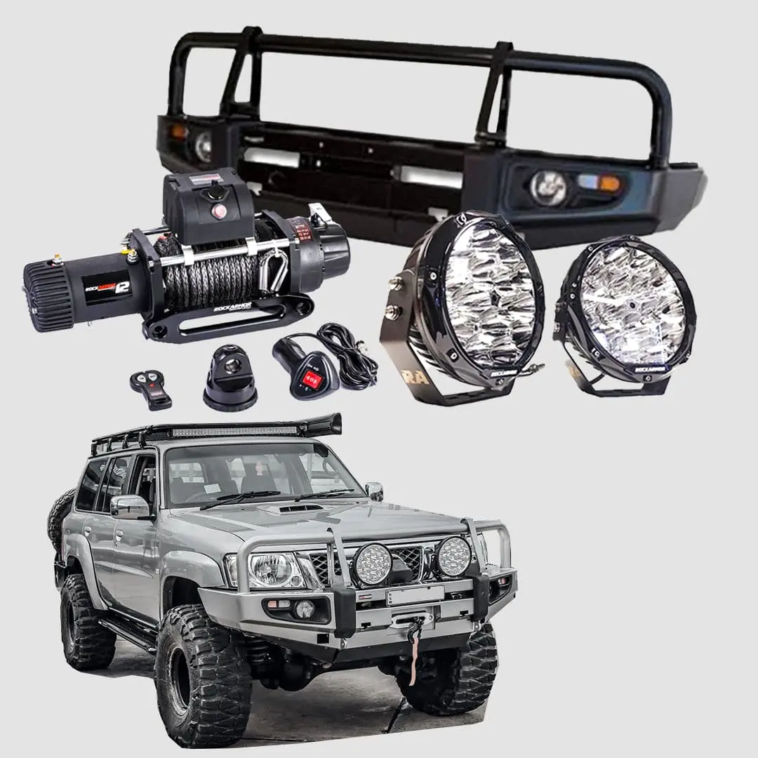Gu Patrol Series 1 - 3 Offroad Frontal Pack Bull Bar / Winch / Lights 1