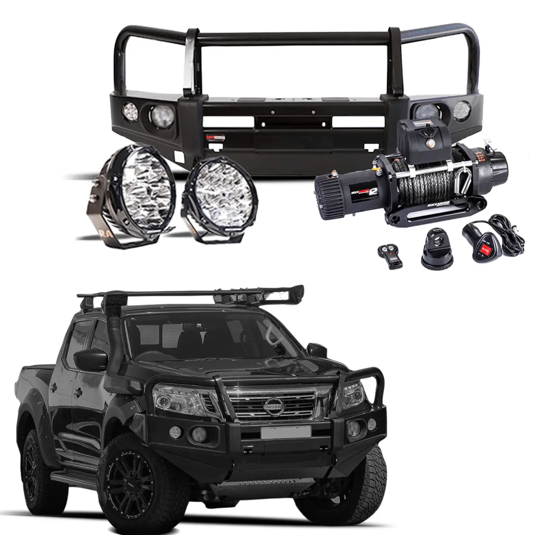 Np300 Navara Frontal Pack - Bull Bar, Winch, Led Spotties 1