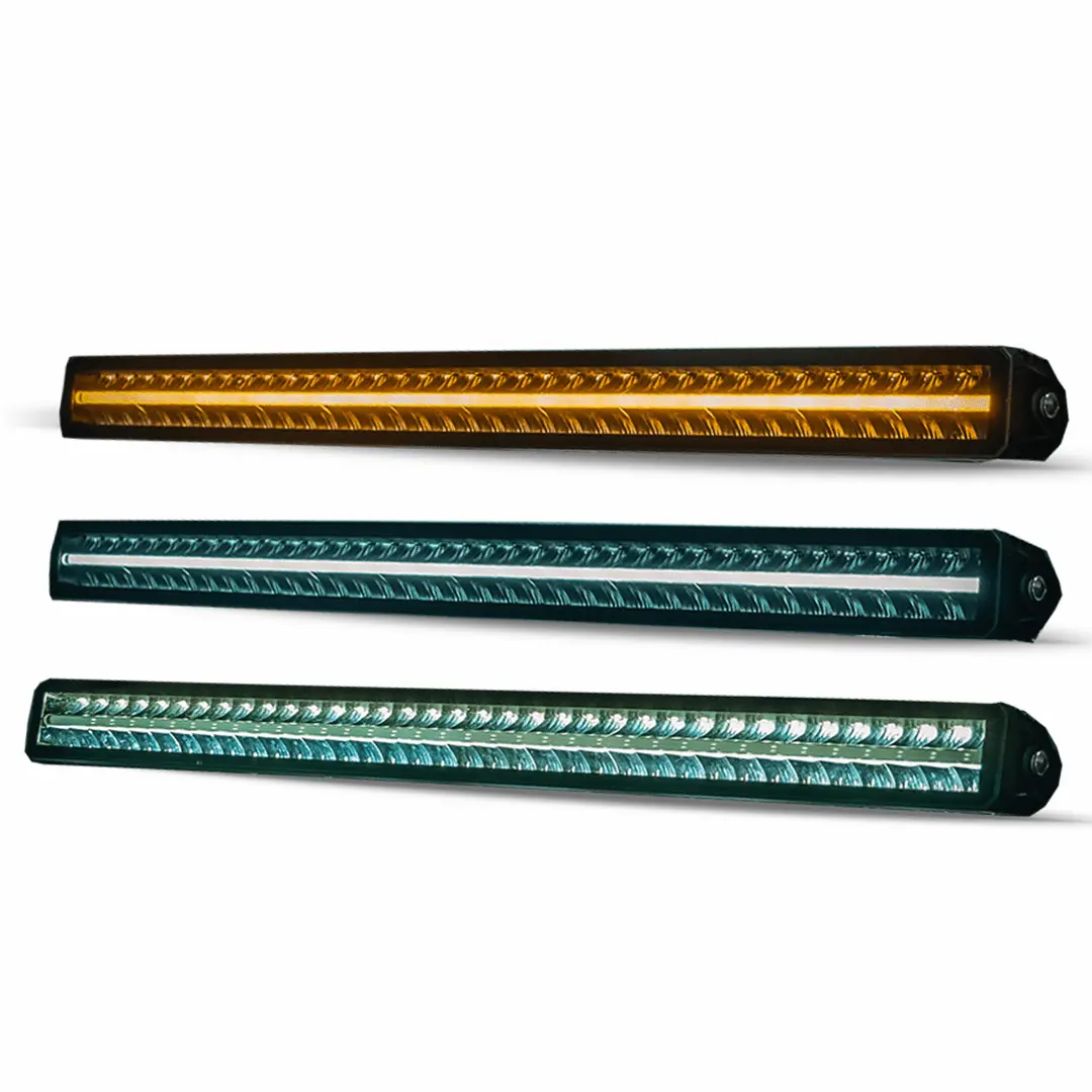 40" Double Row Led Light Bar | 15,000Lumens | Built-In Amber & White Drl 1