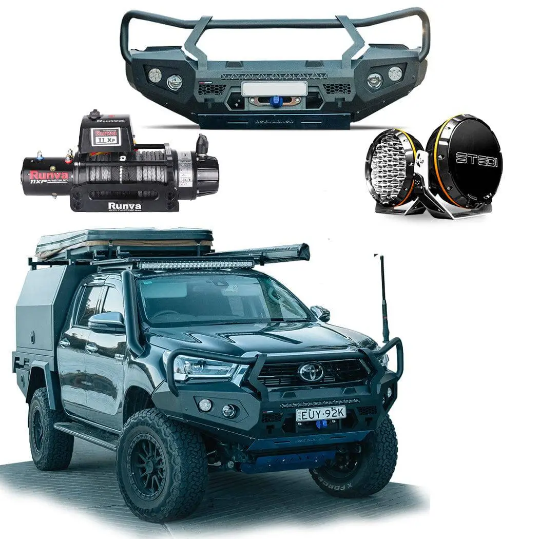 Protek Bull Bar Combo Pack Suits 08/2020 - 03/2024 Hilux Gen Sr & Sr5 1