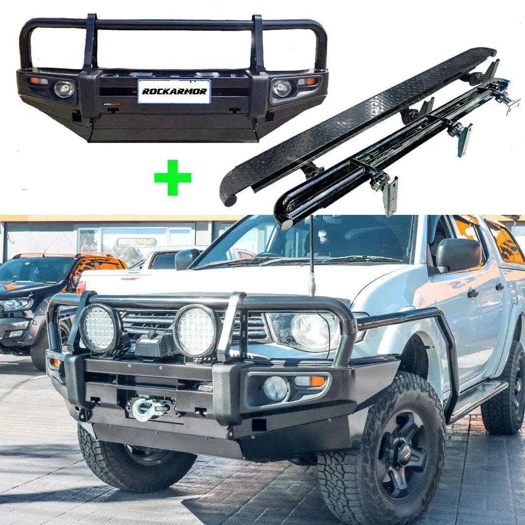Mitsubishi Mn/Ml Triton Bull Bar & Rockslider Combo 1