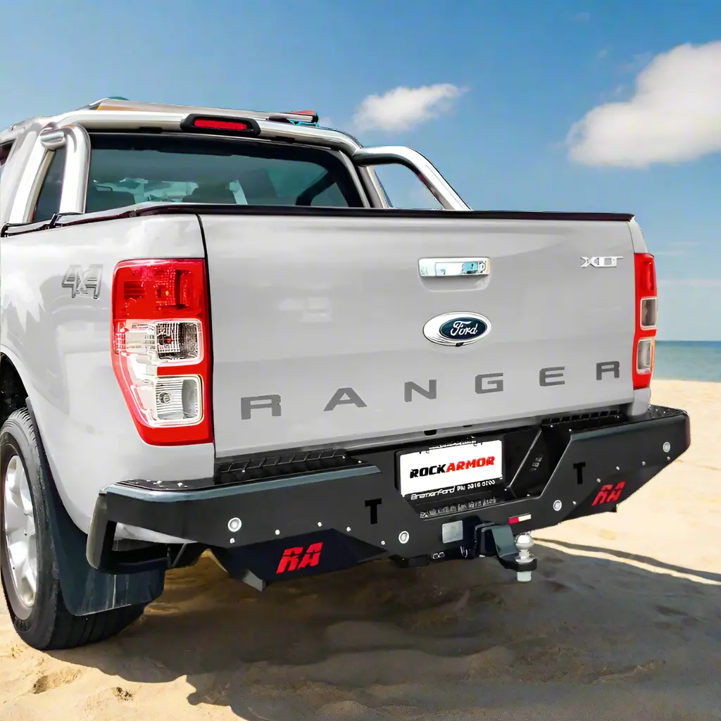 Ford Ranger Tow Bar Suits Px1 Px2 Px3 | Rockarmor Rear Step Tow Bar 1