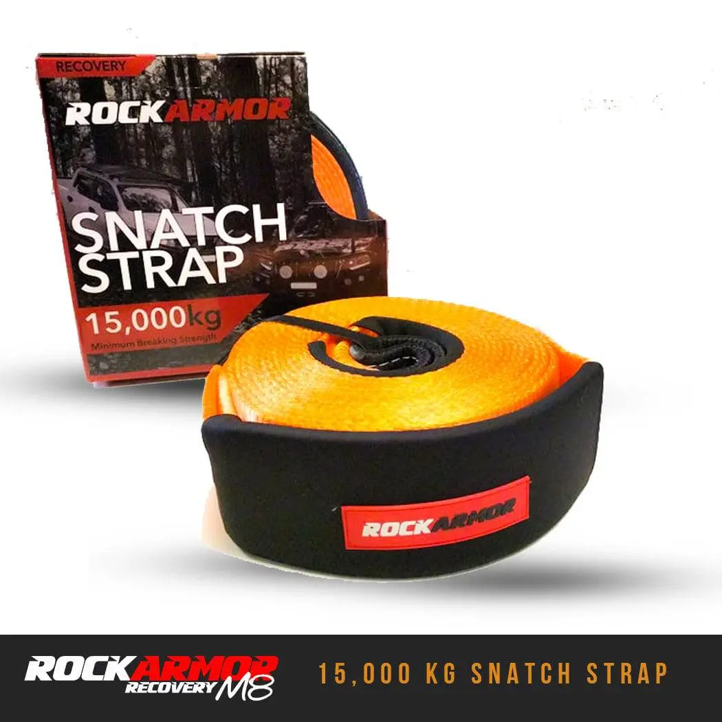 15,000Kg Rated Snatch Strap - Rockarmor 4X4 1