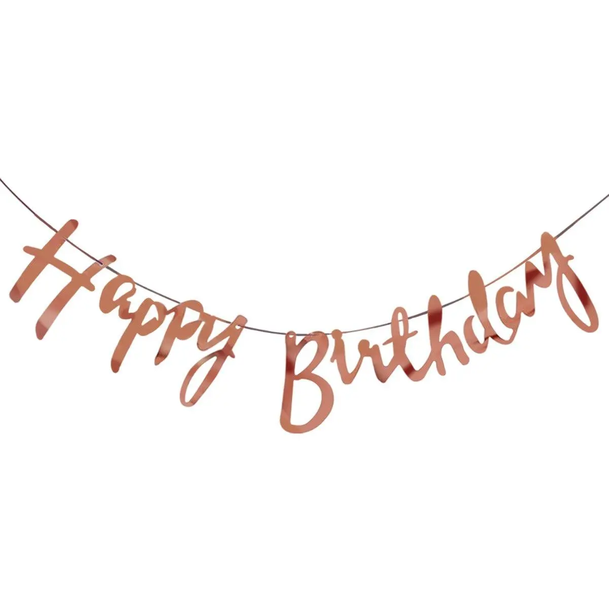 Partycorp Rose Gold Happy Birthday Alphabets Letters Banner Decoration For All Ages, Birthday Party Supplies 1
