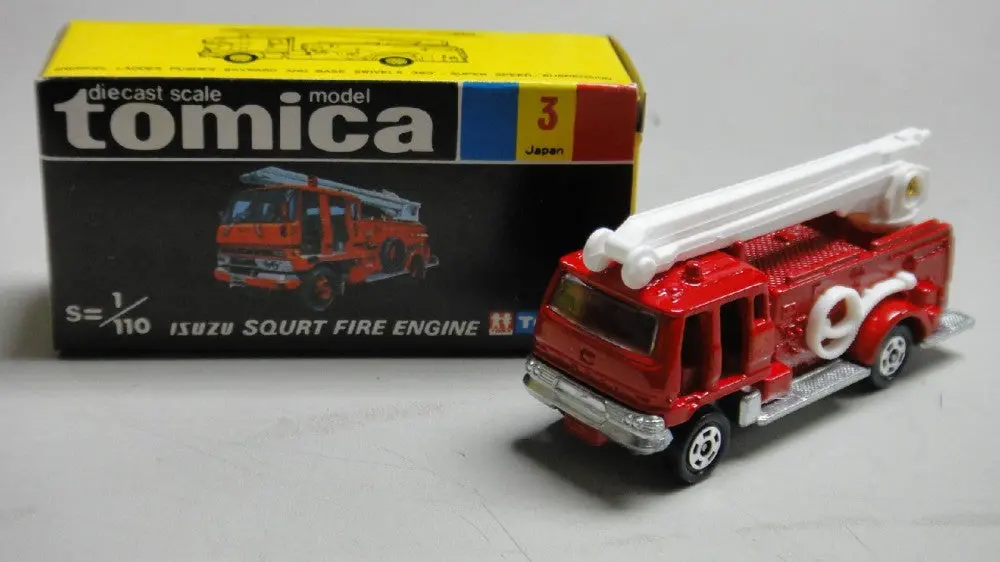 Vintage Tomica 3 - Isuzu Squrt Fire Engine Made In Japan (Piu20) 1