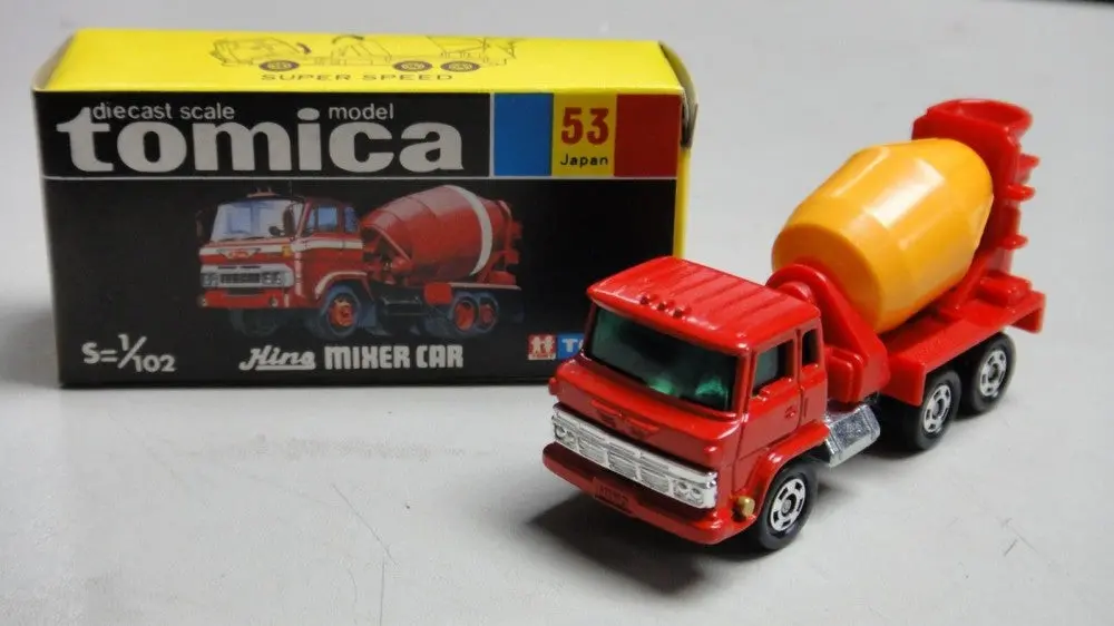 Vintage Tomica 53 - Hino Truck Mixer Car 混凝土攪拌車 田螺車 Made In Japan (Piu20) 1