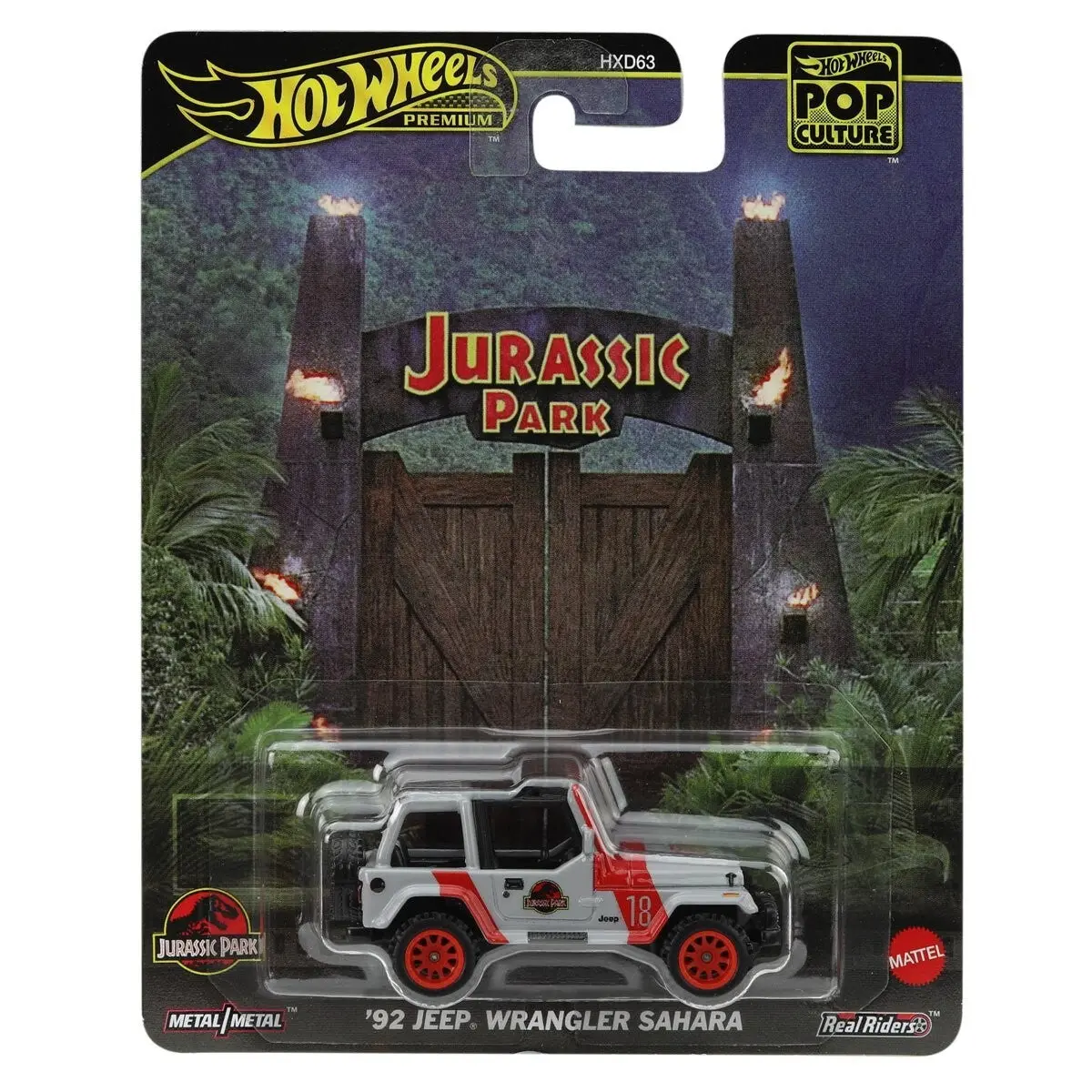 Hot Wheels 1:64 Scale Premium 92 Jeep Wrangler Sahara Toy Car For Ages 4+ 1