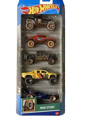 Hot Wheels 5 Car Gift Pack - Mud Studs Pack Of 5 For Kids & Collectors 1