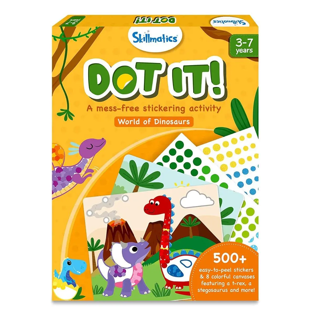 Skillmatics Art Activity Dot It! World Of Dinosaurs - No Mess Sticker Art Gifts For Kids Ages 3 To 7 Years 1
