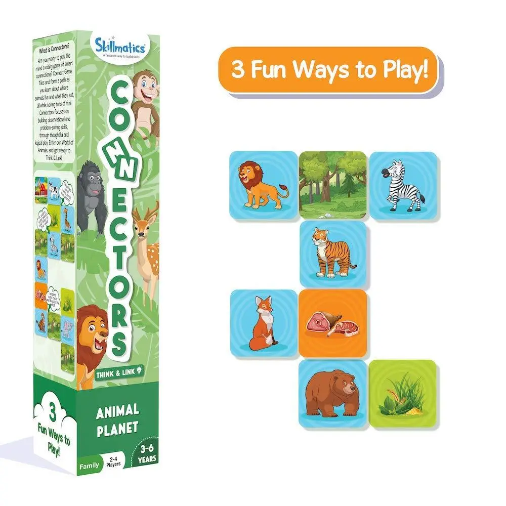 Skillmatics Connectors Educational Game: Animal Planet | Fun & Fast Family Game Of Smart Connections | Gifts For Boys And Girls Ages 3-6 2