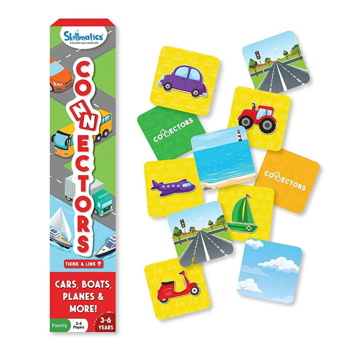 Skillmatics Connectors Educational Game: Cars, Boats, Planes & More | Fun & Fast Family Game Of Smart Connections | Gifts For Boys And Girls Ages 3-6 1