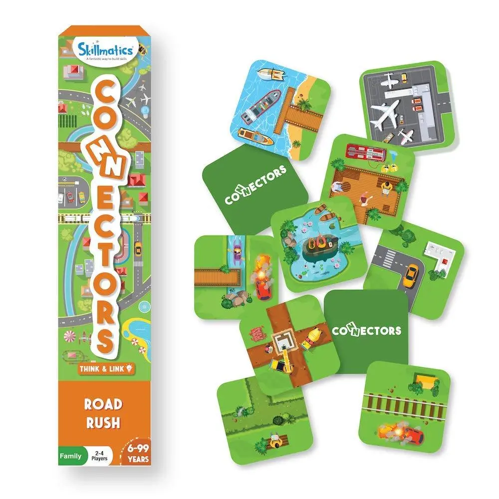 Skillmatics Connectors Educational Game: Road Rush | Fun & Fast Family Game Of Smart Connections | Gifts For Boys And Girls Ages 6-99 1