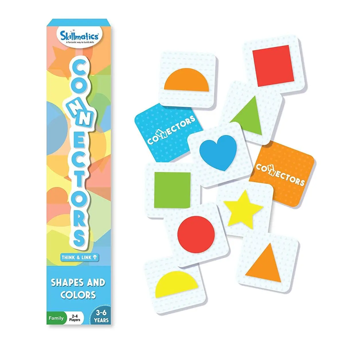 Skillmatics Connectors Educational Game: Shapes And Colors | Fun & Fast Family Game Of Smart Connections | Gifts For Boys And Girls Ages 3-6 1