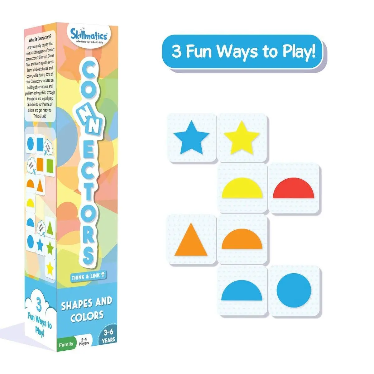 Skillmatics Connectors Educational Game: Shapes And Colors | Fun & Fast Family Game Of Smart Connections | Gifts For Boys And Girls Ages 3-6 2