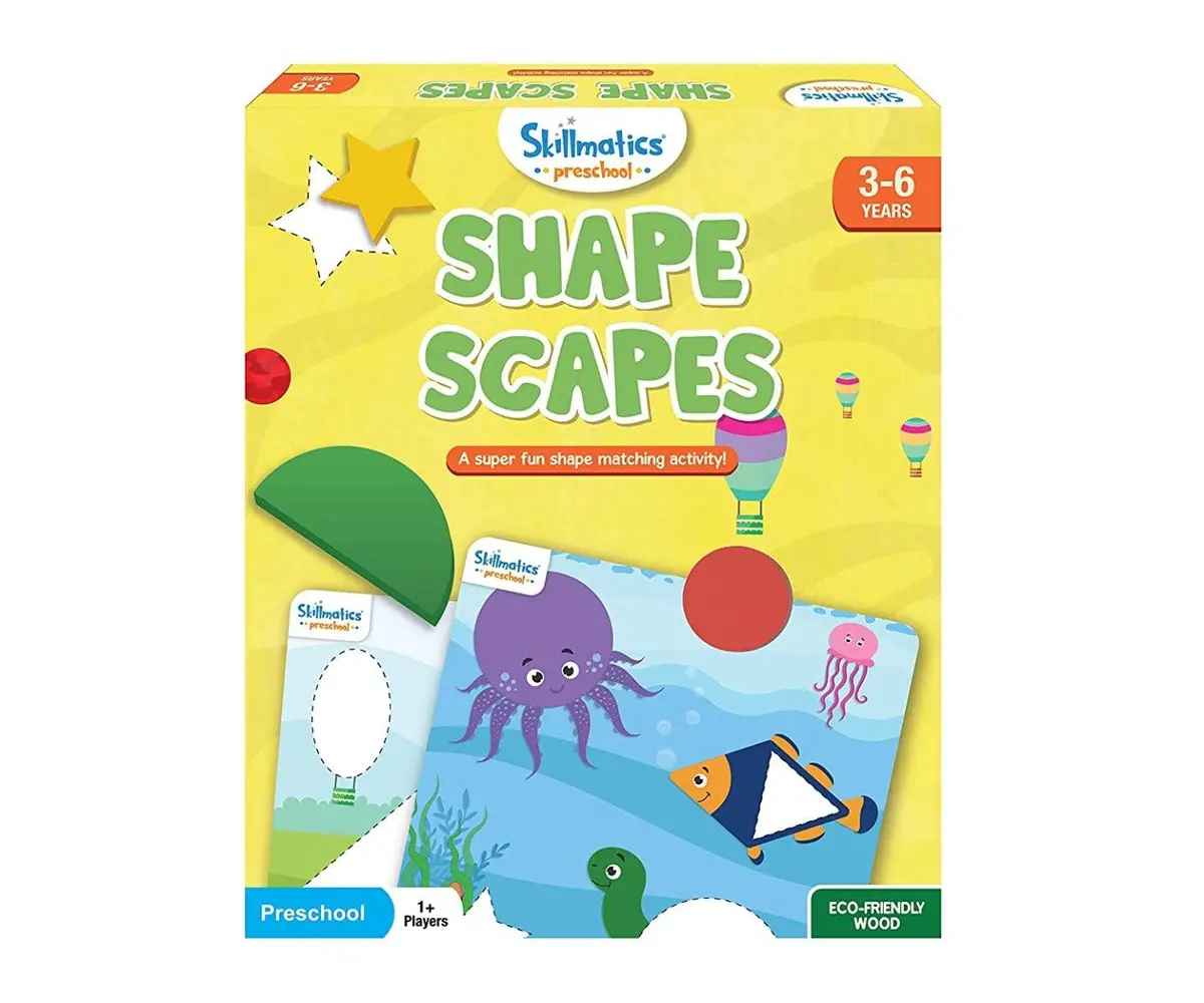 Skillmatics Shapes Scapes - Shape Matching Activity Educational Game For Ages 3-6 Years 1