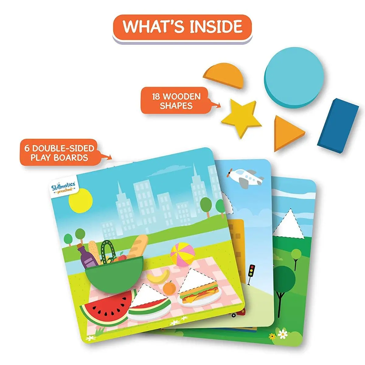 Skillmatics Shapes Scapes - Shape Matching Activity Educational Game For Ages 3-6 Years 2