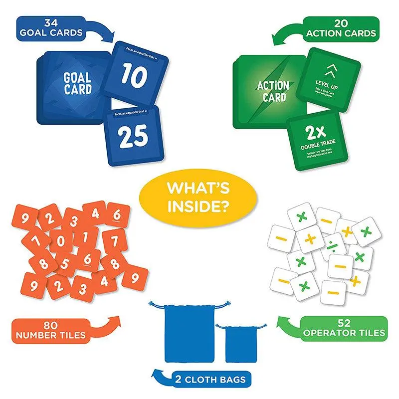 Skillmatics Squik - The Brain Game Of Skill And Speed - The Math Edition 2