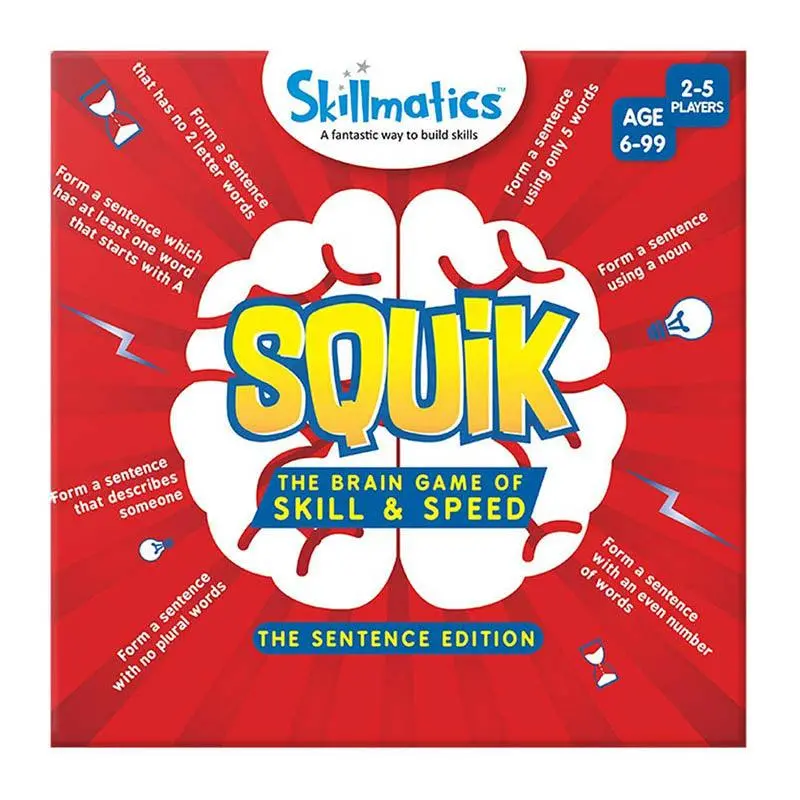 Skillmatics Squik - The Brain Game Of Skill And Speed - The Sentence Edition 1