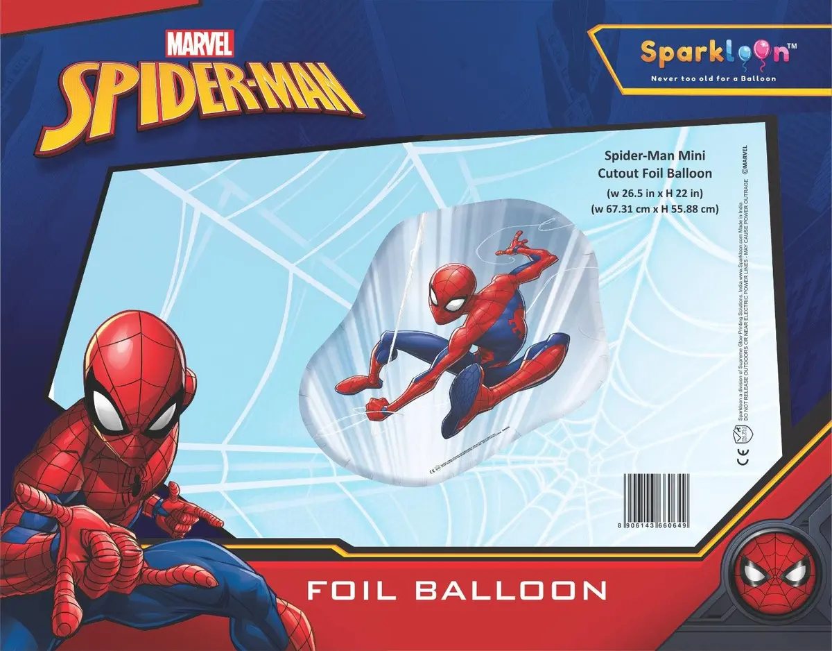 Marvel Spider Man Mini Cutout Foil Balloon, Pack Of 1 2
