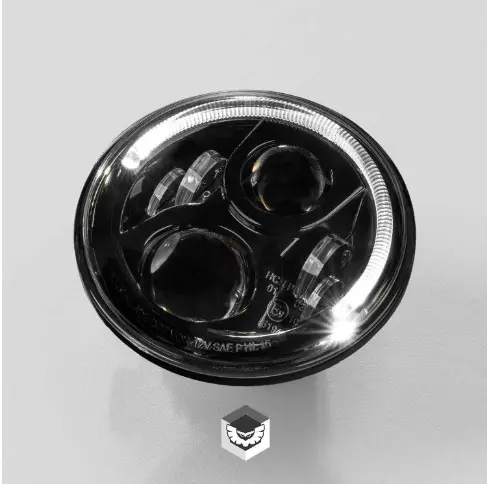 Carbon 7 Inch Led Headlight - Black (5700K) 1