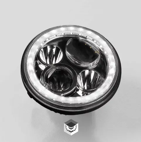 Iris 7 Inch Led Headlight - Chrome (5700K) 1