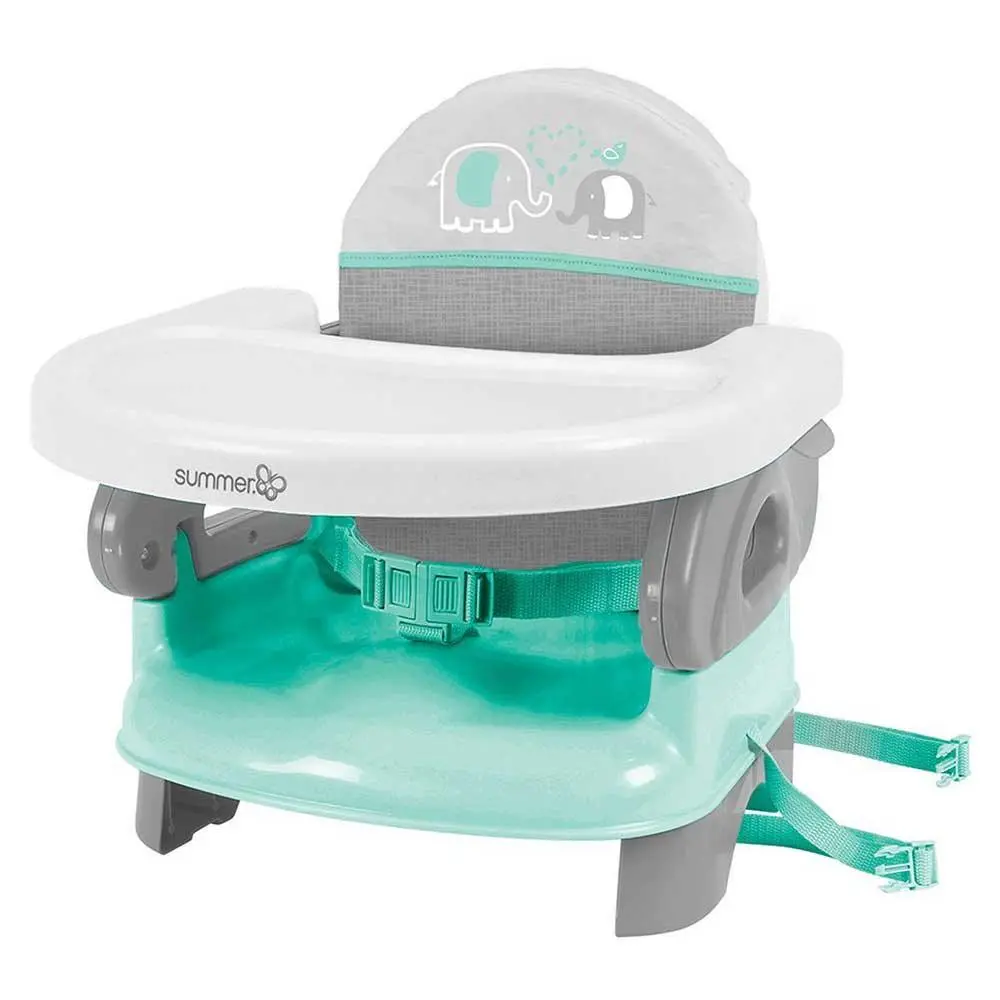 Summer Infant Deluxe Folding Booster Seat Teal & Grey - Booster Seats For Ages 6-24 Months 1