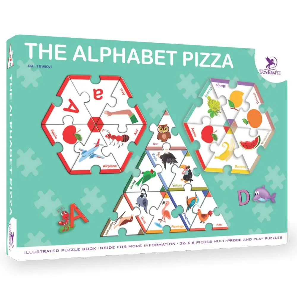 Toykraft The Alphabet Pizza - Alphabet Puzzle For Kids Ages 3 To 6 Years 1