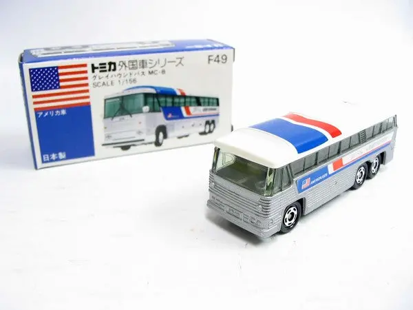 Vintage Tomica F49 外國車 Usa - Greyhound Bus Mc-8 Made In Japan (Piu20) 1