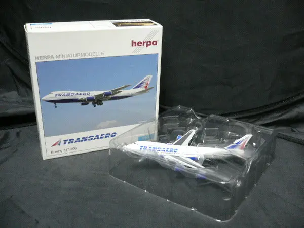 Herpa Wings 1/500 Transaero Boeing 747-200 Vp-Bqa (515221) 1
