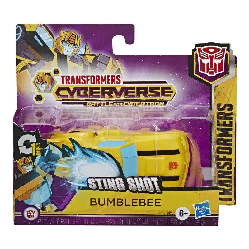 Transformers Bumblebee Cyberverse Adventures Action Attackers: 1-Step Bumblebee Figure, Sting Shot Action Attack 1