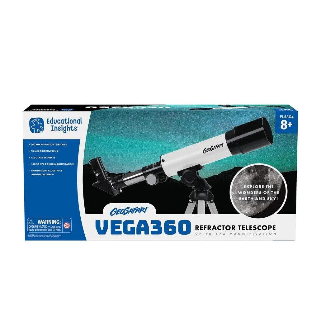 Learning Resources Vega 360 Telescope (Geovision Precision Optics) White & Black 1
