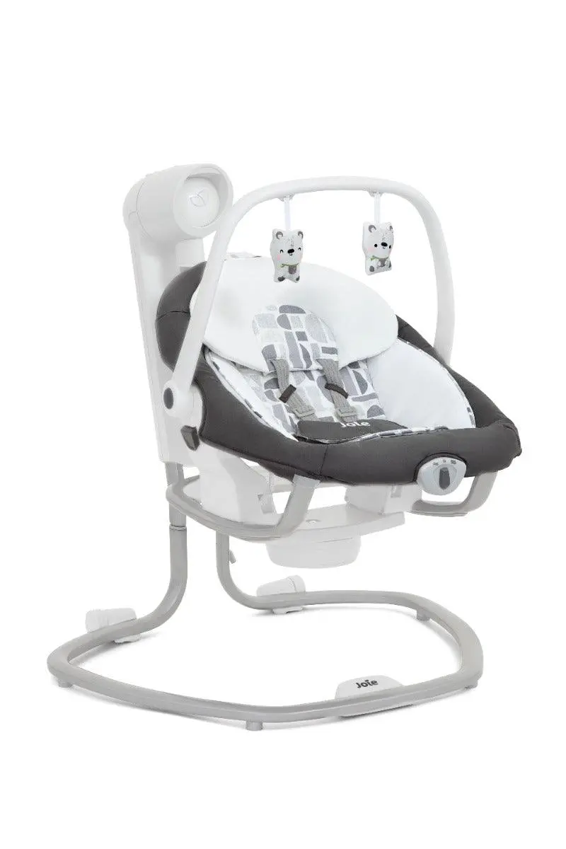 Joie Serina 2 In1 Electric Swing Logan - Rocker And Bouncer With Three Position Recline For Toddler Ages 0-1 Years 1