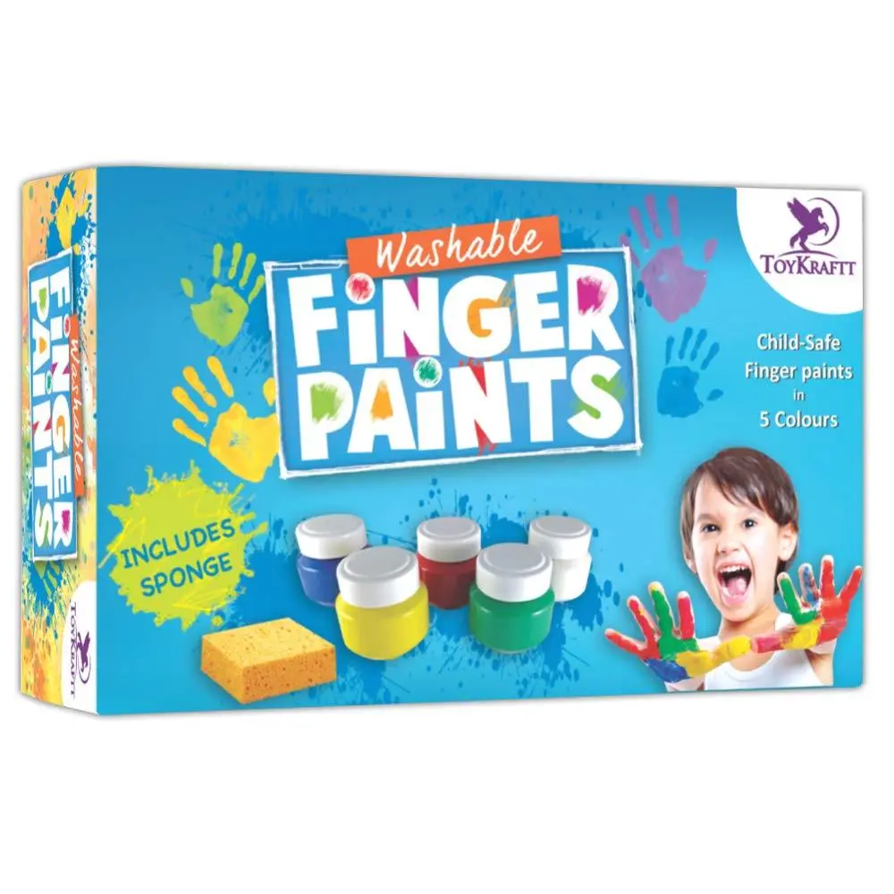 Toykraft: Non-Toxic Washable Finger Paints Colours For Kids And Toddlers | Finger Painting For 2 Year Old | Non-Toxic Colours For Toddlers 1