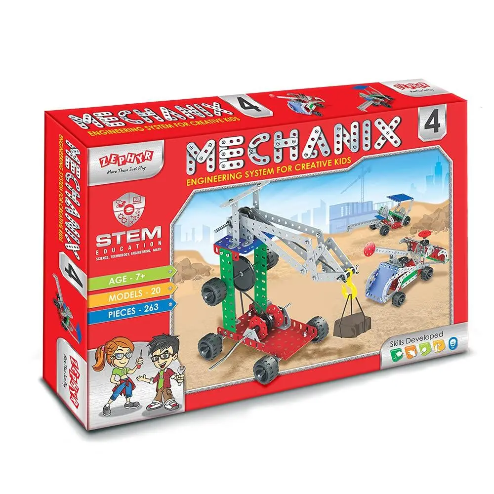 Zephyr Mechanix - 4 Diy Mechanical Stem Toy For Ages 7-15 Years 1