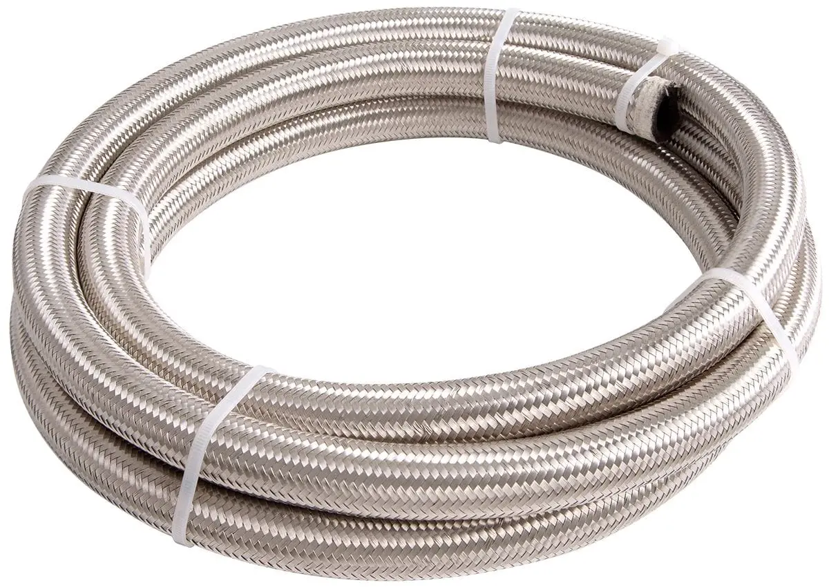100-Series Stainless Braided Hose – -4An Fitting, 6-Meter Length (Af100-04-6M) 1