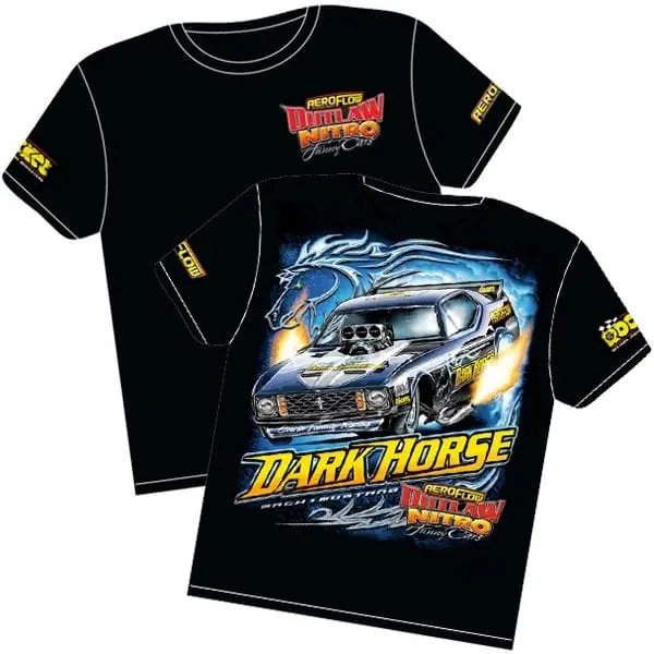 Dark Horse Mustang Outlaw Nitro Funny Car Graphic T-Shirt – Rtdh Collection 1