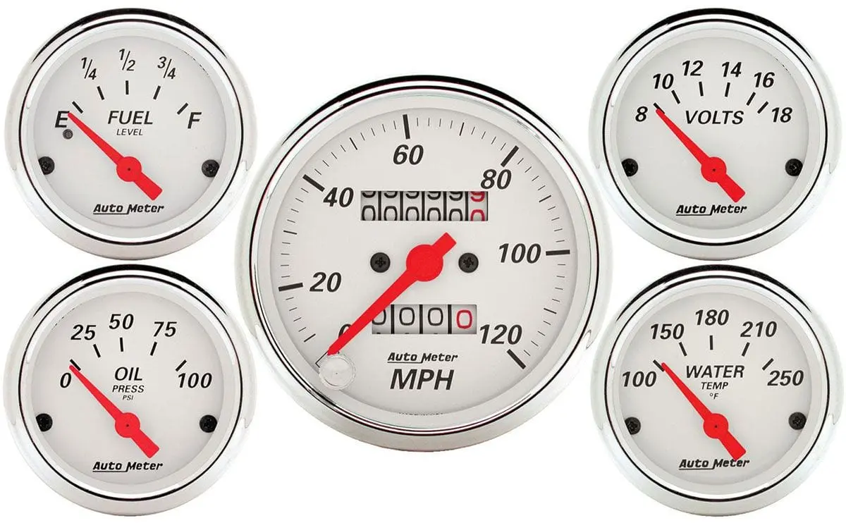 Arctic White 5-Gauge Instrument Cluster Kit – Au1300, Custom Dash Mounting System 1