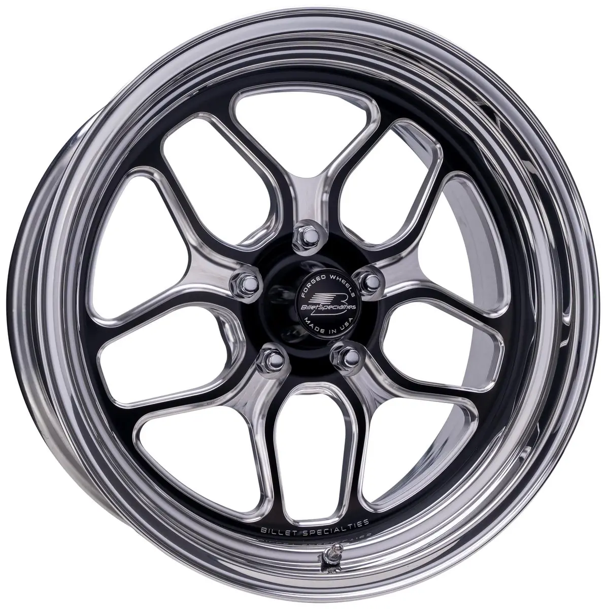 Billet Specialties Brs75780 Drag Star Wheel – 17X8.5", 5X4.75", Gloss Black Machined Face 1