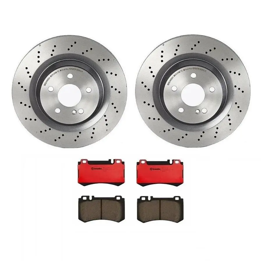 Brembo High-Performance Brake Pad And Rotor Kit – Rear Axle 1