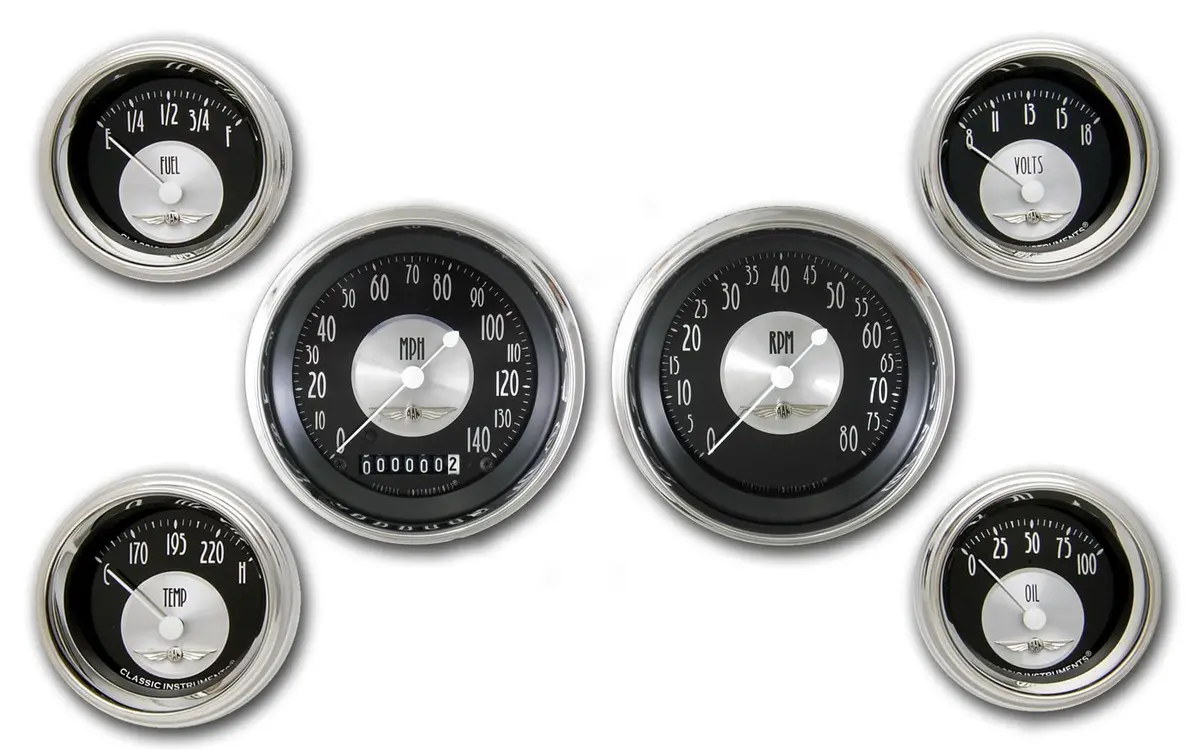 Classic Instruments At01Shc All-American Tradition Analog Gauge Set 1