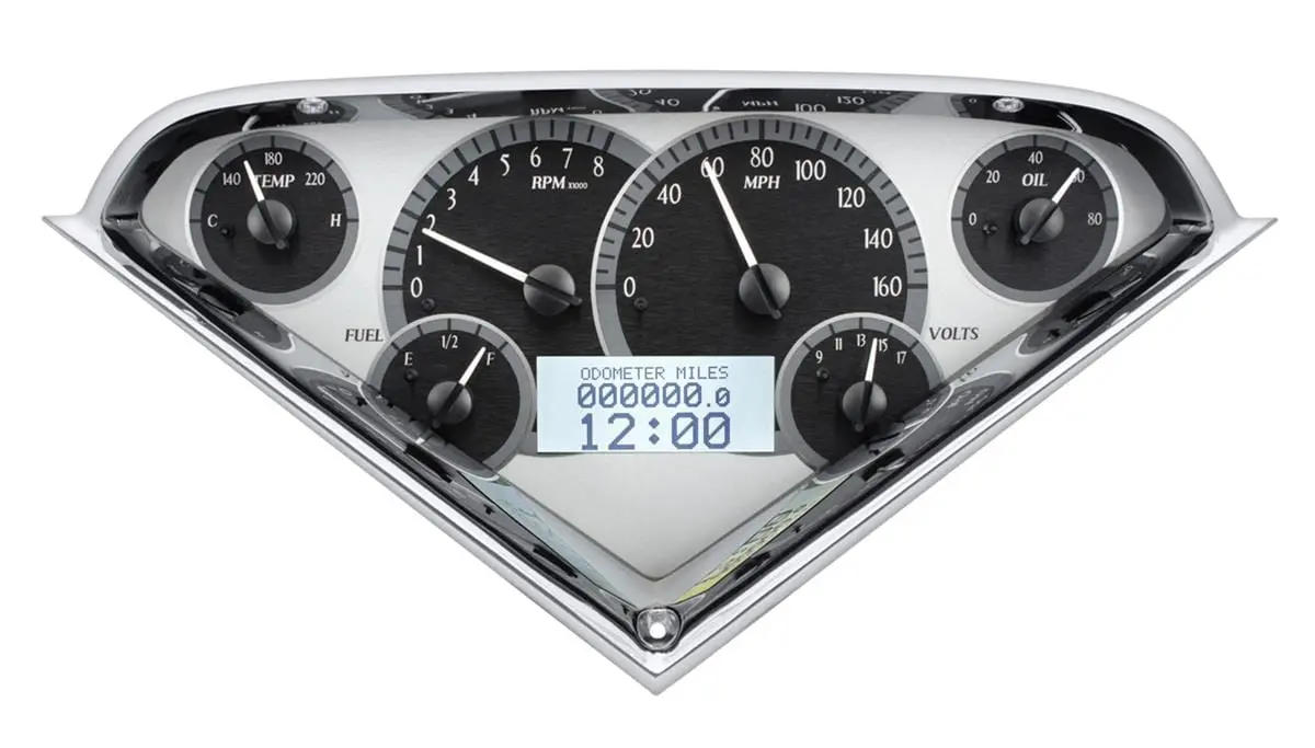 Dakota Digital Vhx-55C-Pu-S-W Analog Gauge Kit – Direct-Fit Hot Rod Dashboard System 1