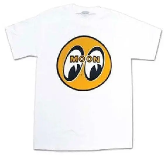 Mooneyes Vintage-Style White Cotton T-Shirt – Model Mntm001Whl 1