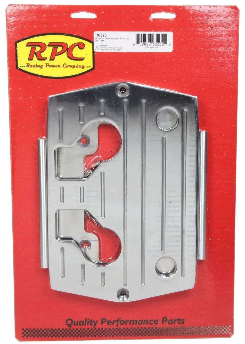 Rpcr6323 Polished Ball-Milled Battery Tray – Lightweight Aluminum Mounting Base 1